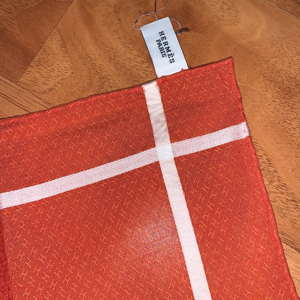 Authentic Hermès Cotton Scarf - Picture 6 of 10